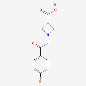 molecular formula C12H12BrNO3 B1475958 1-(2-(4-Bromophenyl)-2-oxoethyl)azetidine-3-carboxylic acid CAS No. 2097977-33-6
