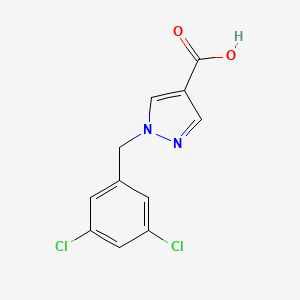 molecular formula C11H8Cl2N2O2 B1475959 1-(3,5-dichlorobenzyl)-1H-pyrazole-4-carboxylic acid CAS No. 2098063-62-6