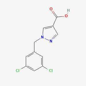 molecular formula C11H8Cl2N2O2 B1475959 1-(3,5-二氯苄基)-1H-吡唑-4-羧酸 CAS No. 2098063-62-6