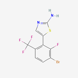 5-(3-Bromo-2-fluoro-6-(trifluoromethyl)phenyl)thiazol-2-amine