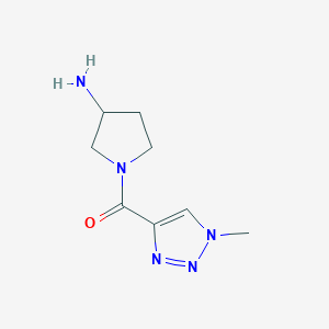 molecular formula C8H13N5O B1475963 (3-氨基吡咯烷-1-基)(1-甲基-1H-1,2,3-三唑-4-基)甲甲酮 CAS No. 1862751-88-9