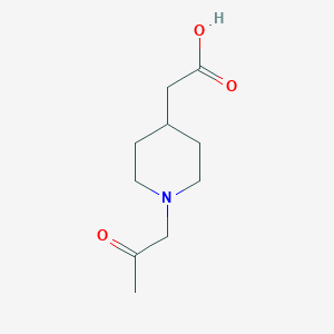 molecular formula C10H17NO3 B1475964 2-(1-(2-Oxopropyl)piperidin-4-yl)acetic acid CAS No. 2098062-16-7