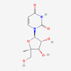 molecular formula C10H14N2O6 B14759655 1-[(2R,3R,4S,5R)-3,4-dihydroxy-5-(hydroxymethyl)-5-methyl-tetrahydrofuran-2-yl]pyrimidine-2,4-dione 