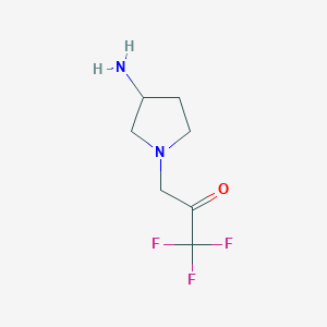 molecular formula C7H11F3N2O B1475970 3-(3-Aminopyrrolidin-1-yl)-1,1,1-trifluoropropan-2-one CAS No. 2098011-45-9