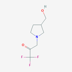 molecular formula C8H12F3NO2 B1475971 1,1,1-Trifluoro-3-(3-(hydroxymethyl)pyrrolidin-1-yl)propan-2-one CAS No. 2098062-92-9