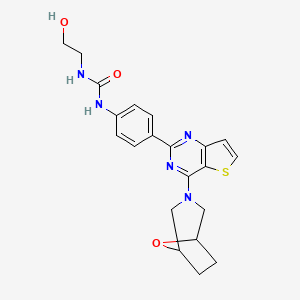 1-(4-(4-(8-Oxa-3-azabicyclo[3.2.1]octan-3-yl)thieno[3,2-d]pyrimidin-2-yl)phenyl)-3-(2-hydroxyethyl)urea