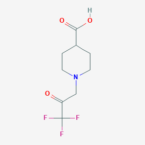 molecular formula C9H12F3NO3 B1475981 1-(3,3,3-Trifluoro-2-oxopropyl)piperidine-4-carboxylic acid CAS No. 2098031-00-4