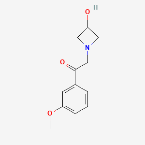 molecular formula C12H15NO3 B1475982 2-(3-Hydroxyazetidin-1-yl)-1-(3-methoxyphenyl)ethan-1-one CAS No. 1858451-41-8