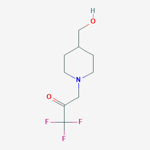 molecular formula C9H14F3NO2 B1475989 1,1,1-Trifluoro-3-(4-(hydroxymethyl)piperidin-1-yl)propan-2-one CAS No. 2097977-21-2