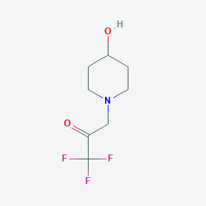 molecular formula C8H12F3NO2 B1475990 1,1,1-Trifluoro-3-(4-hydroxypiperidin-1-yl)propan-2-one CAS No. 2092513-70-5