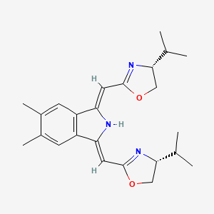 (4R,4'R)-2,2'-(((1Z,3Z)-5,6-Dimethylisoindoline-1,3-diylidene)bis(methanylylidene))bis(4-isopropyl-4,5-dihydrooxazole)