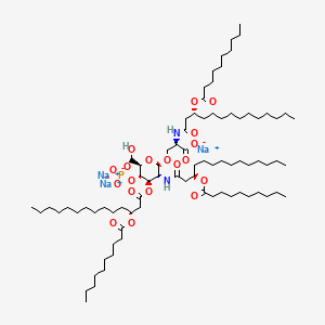 trisodium;(2R)-2-[[(3R)-3-decanoyloxytetradecanoyl]amino]-3-[(2R,3R,4R,5S,6R)-3-[[(3R)-3-decanoyloxytetradecanoyl]amino]-4-[(3R)-3-decanoyloxytetradecanoyl]oxy-6-(hydroxymethyl)-5-phosphonatooxyoxan-2-yl]oxypropanoate