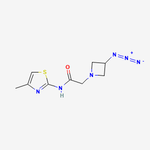 molecular formula C9H12N6OS B1476000 2-(3-azidoazetidin-1-yl)-N-(4-methylthiazol-2-yl)acetamide CAS No. 2098011-29-9
