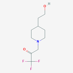 1,1,1-Trifluoro-3-(4-(2-hydroxyethyl)piperidin-1-yl)propan-2-one