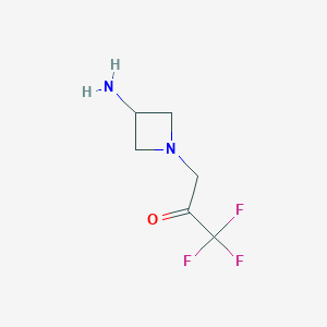 molecular formula C6H9F3N2O B1476003 3-(3-氨基氮杂环丁-1-基)-1,1,1-三氟丙烷-2-酮 CAS No. 2098011-69-7