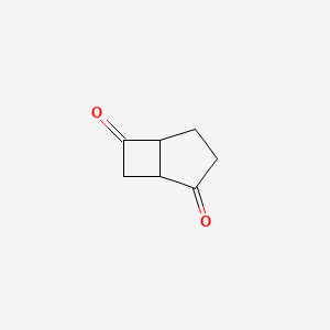 molecular formula C7H8O2 B14760048 Bicyclo[3.2.0]heptane-2,6-dione CAS No. 932-38-7