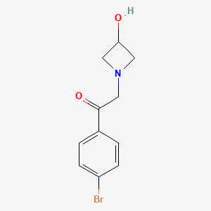 molecular formula C11H12BrNO2 B1476005 1-(4-Bromophenyl)-2-(3-hydroxyazetidin-1-yl)ethan-1-one CAS No. 1858813-58-7