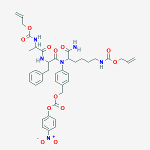 [4-[[1-Amino-1-oxo-6-(prop-2-enoxycarbonylamino)hexan-2-yl]-[3-phenyl-2-[2-(prop-2-enoxycarbonylamino)propanoylamino]propanoyl]amino]phenyl]methyl (4-nitrophenyl) carbonate