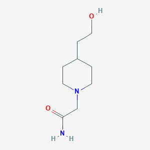 molecular formula C9H18N2O2 B1476006 2-(4-(2-Hydroxyethyl)piperidin-1-yl)acetamide CAS No. 1864518-50-2