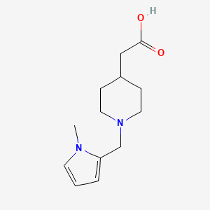 molecular formula C13H20N2O2 B1476008 2-(1-((1-methyl-1H-pyrrol-2-yl)methyl)piperidin-4-yl)acetic acid CAS No. 2097951-80-7