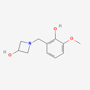 molecular formula C11H15NO3 B1476009 1-(2-Hydroxy-3-methoxybenzyl)azetidin-3-ol CAS No. 2092061-60-2