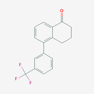 molecular formula C17H13F3O B14760091 5-(3-(Trifluoromethyl)phenyl)-1-tetralone 