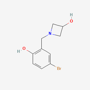 molecular formula C10H12BrNO2 B1476015 1-(5-溴-2-羟基苄基)氮杂环丁烷-3-醇 CAS No. 2091102-47-3