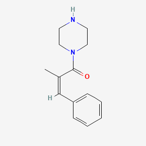molecular formula C14H18N2O B1476018 (Z)-2-methyl-3-phenyl-1-(piperazin-1-yl)prop-2-en-1-one CAS No. 84050-62-4
