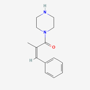 (Z)-2-methyl-3-phenyl-1-(piperazin-1-yl)prop-2-en-1-one