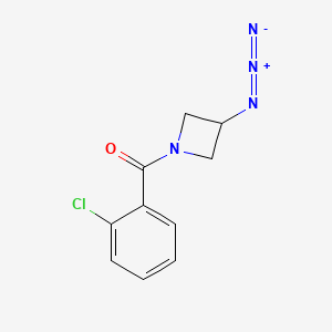 molecular formula C10H9ClN4O B1476019 (3-叠氮氮杂环丁-1-基)(2-氯苯基)甲酮 CAS No. 2098079-59-3