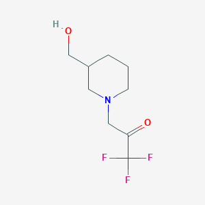 molecular formula C9H14F3NO2 B1476026 1,1,1-Trifluoro-3-(3-(hydroxymethyl)piperidin-1-yl)propan-2-one CAS No. 2097977-26-7