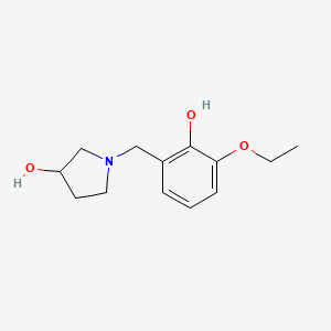 molecular formula C13H19NO3 B1476027 1-(3-Ethoxy-2-hydroxybenzyl)pyrrolidin-3-ol CAS No. 2098079-10-6