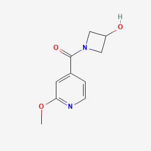 molecular formula C10H12N2O3 B1476032 (3-Hydroxyazetidin-1-yl)(2-methoxypyridin-4-yl)methanone CAS No. 2092100-12-2