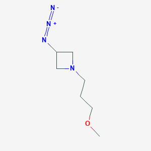 molecular formula C7H14N4O B1476036 3-叠氮基-1-(3-甲氧基丙基)氮杂环丁烷 CAS No. 2098062-78-1