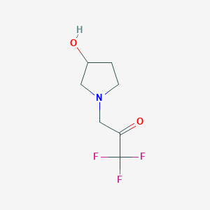 molecular formula C7H10F3NO2 B1476037 1,1,1-Trifluoro-3-(3-hydroxypyrrolidin-1-yl)propan-2-one CAS No. 2090848-90-9