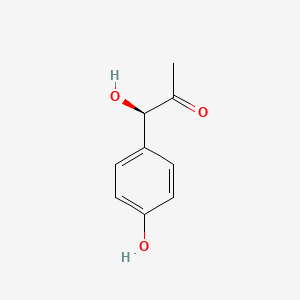 molecular formula C9H10O3 B14760376 2-Propanone, 1-hydroxy-1-(4-hydroxyphenyl)-, (1R)- CAS No. 1700-72-7