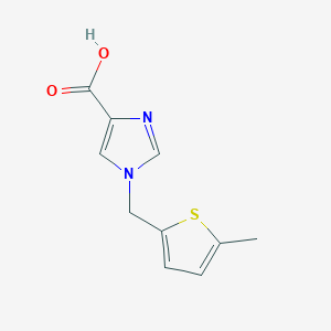 molecular formula C10H10N2O2S B1476039 1-((5-methylthiophen-2-yl)methyl)-1H-imidazole-4-carboxylic acid CAS No. 1699545-58-8