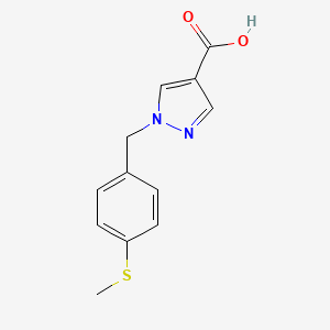 molecular formula C12H12N2O2S B1476043 1-(4-(methylthio)benzyl)-1H-pyrazole-4-carboxylic acid CAS No. 2098063-87-5
