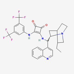 3-[3,5-bis(trifluoromethyl)anilino]-4-[[[(2S)-5-ethyl-1-azabicyclo[2.2.2]octan-2-yl]-quinolin-4-ylmethyl]amino]cyclobut-3-ene-1,2-dione