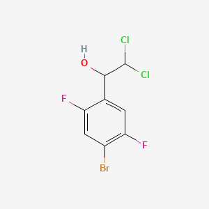 molecular formula C8H5BrCl2F2O B14760483 1-(4-Bromo-2,5-difluorophenyl)-2,2-dichloroethanol 