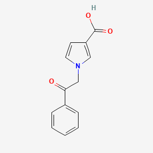 molecular formula C13H11NO3 B1476049 1-(2-oxo-2-phenylethyl)-1H-pyrrole-3-carboxylic acid CAS No. 2097977-30-3