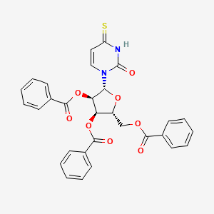 molecular formula C30H24N2O8S B14760491 [(2R,3R,4R,5R)-3,4-dibenzoyloxy-5-(2-oxo-4-sulfanylidenepyrimidin-1-yl)oxolan-2-yl]methyl benzoate 