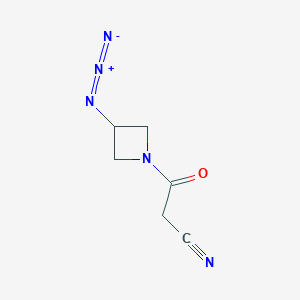 molecular formula C6H7N5O B1476051 3-(3-Azidoazetidin-1-yl)-3-oxopropanenitrile CAS No. 2098032-32-5