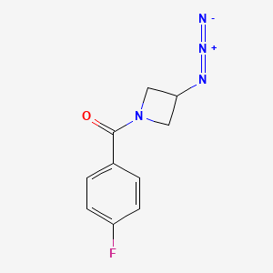 molecular formula C10H9FN4O B1476057 (3-叠氮代氮杂环丁-1-基)(4-氟苯基)甲甲酮 CAS No. 2098081-57-1