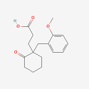 molecular formula C17H22O4 B14760585 1-(o-Methoxybenzyl)-2-oxocyclohexanepropionic acid CAS No. 793-68-0