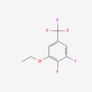 molecular formula C9H7F4IO B14760588 1-Ethoxy-2-fluoro-3-iodo-5-(trifluoromethyl)benzene 