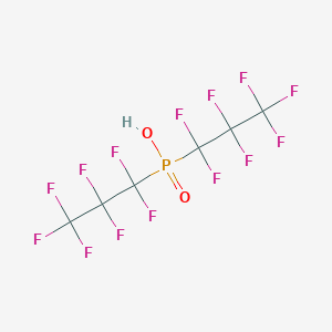 molecular formula (C3F7)2P(=O)OH<br>C6HF14O2P B14760601 Bis(heptafluoropropyl)phosphinic acid CAS No. 1481-60-3