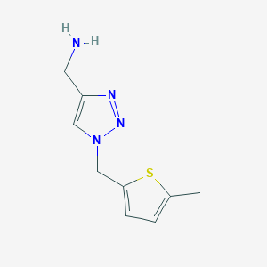 (1-((5-methylthiophen-2-yl)methyl)-1H-1,2,3-triazol-4-yl)methanamine