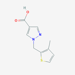 molecular formula C10H10N2O2S B1476063 1-((3-methylthiophen-2-yl)methyl)-1H-pyrazole-4-carboxylic acid CAS No. 2090610-26-5