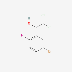 molecular formula C8H6BrCl2FO B14760636 1-(5-Bromo-2-fluorophenyl)-2,2-dichloroethanol 